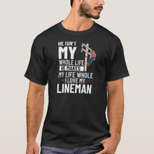 Camiseta Lineman Wife Linewoman Lineworker Powerline