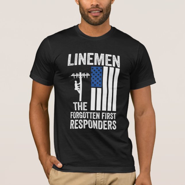 Camiseta Linemen the forgotten first responders Men's Tee (Anverso)