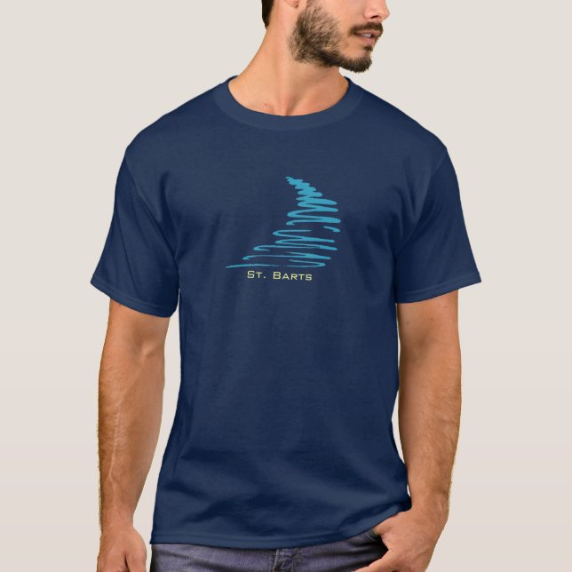 Camiseta Lines_Aqua Squiggly Glow_St. Baronets (Anverso)