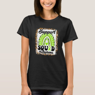 Camiseta Linfoma A de arcoiris de la cinta verde de la piel