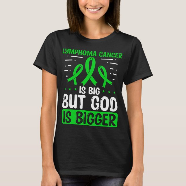 Camiseta Linfoma Cáncer Conciencia de Dios Cáncer Cinta Cán (Anverso)