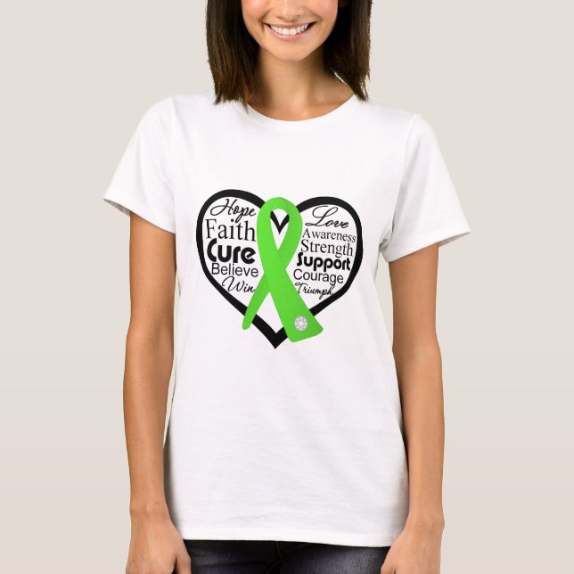 Camiseta Linfoma Collage de la cinta cardíaca (Anverso)