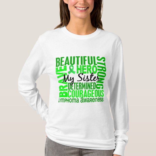 Camiseta Linfoma cuadrado de la hermana del tributo (Anverso)