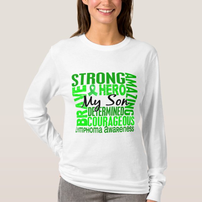 Camiseta Linfoma cuadrado del hijo del tributo (Anverso)