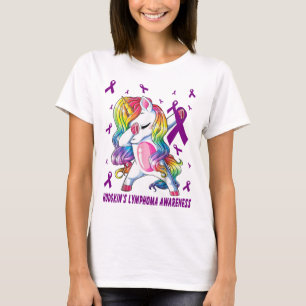 Camiseta linfoma de hodgkin dabbing unicornio guerrero