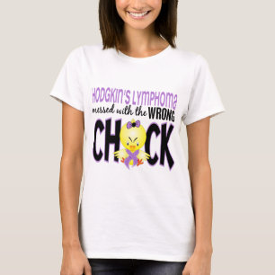 Camiseta Linfoma de Hodgkins ensuciado con el polluelo