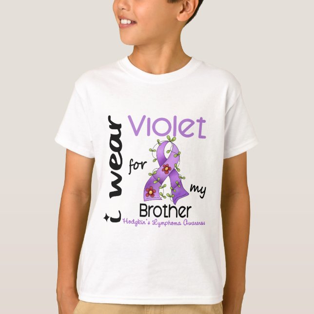 Camiseta Linfoma de Hodgkins llevo la violeta para mi (Anverso)