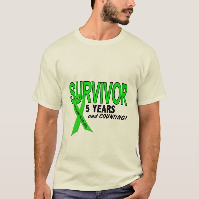 Camiseta Linfoma de Non-Hodgkins superviviente de 5 años (Anverso)