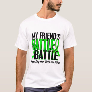 Camiseta Linfoma mi batalla demasiado 1 amigo (femenino)