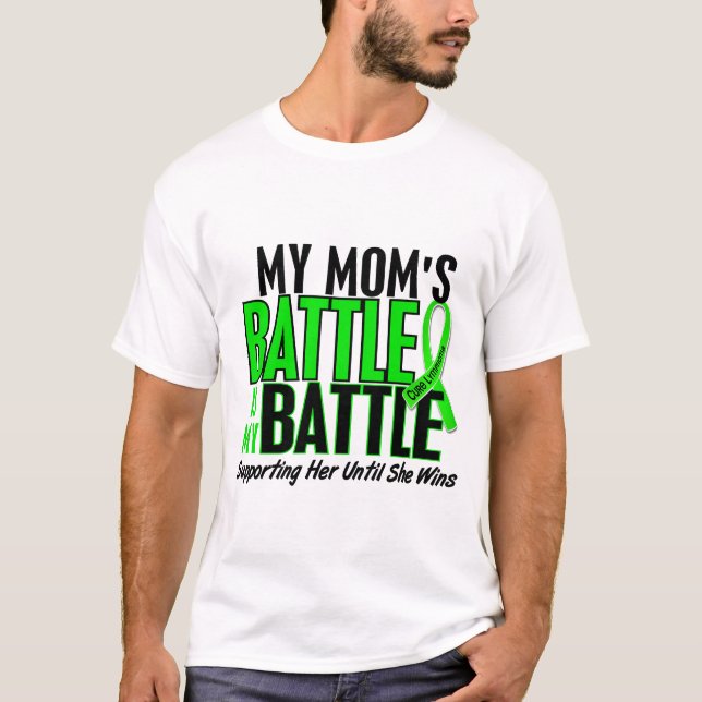Camiseta Linfoma mi batalla demasiado 1 mamá (Anverso)
