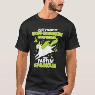 Camiseta Linfoma No Hodgkin Gracioso Unicorn Farting Sparkl