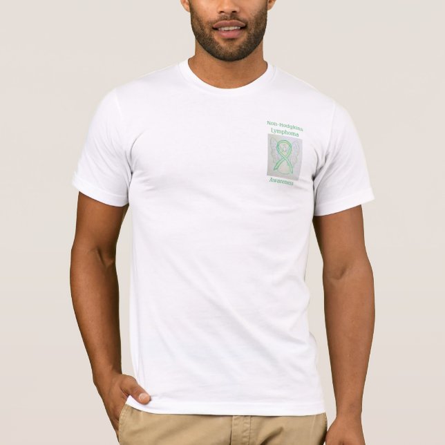 Camiseta Linfoma no Hodgkins Cinta de sensibilización Angel (Anverso)