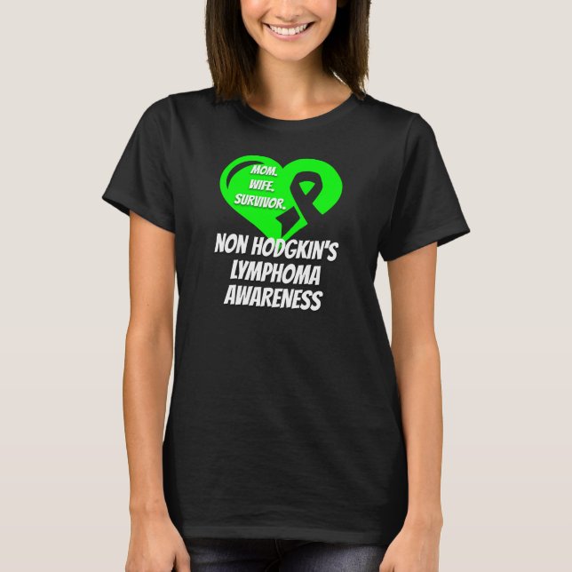 Camiseta Linfoma no Hodgkins Mamá Sobreviviente Esposa (Anverso)