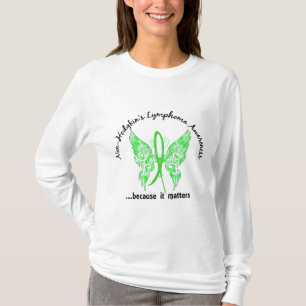 Camiseta Linfoma Non-Hodgkin de la mariposa 6,1 del tatuaje