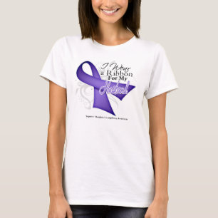 Camiseta Linfoma violeta de Hodgkins de la cinta del marido