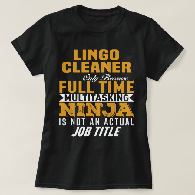 Camiseta Lingo Cleaner (Diseño del anverso)