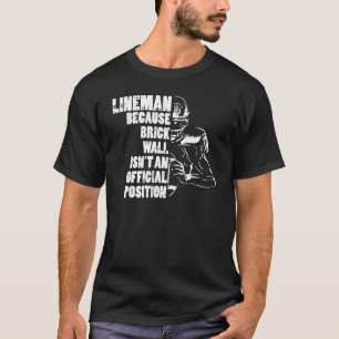 Camiseta Liniero de Fútbol Americano Porque Muro De Ladrill