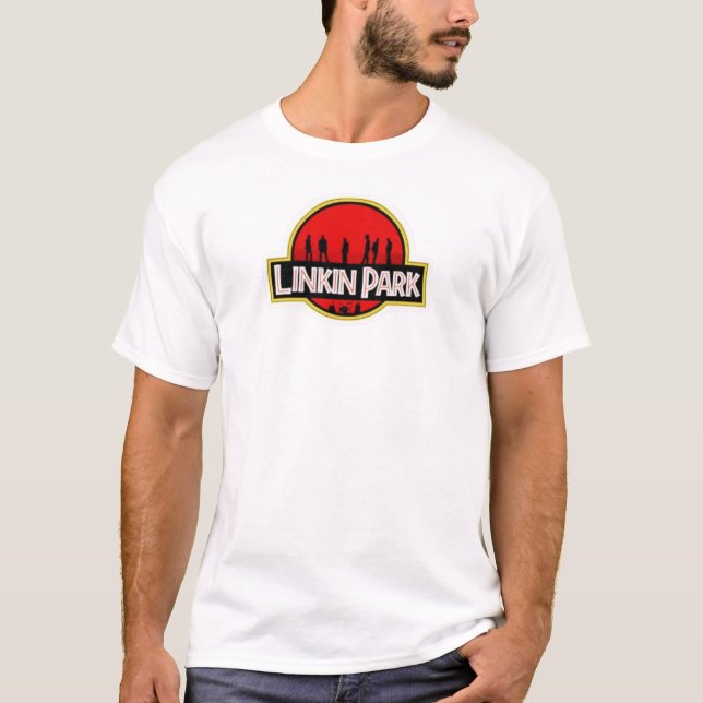 Camiseta Linkin Park Jurassic Logo Parody Tee – Dino Rock M (Anverso)