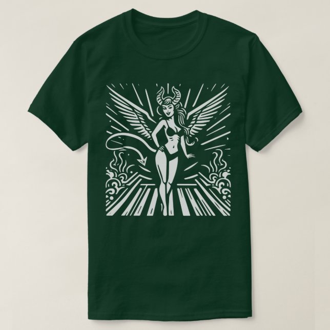 Camiseta Lino Cut Devil Chica (Diseño del anverso)