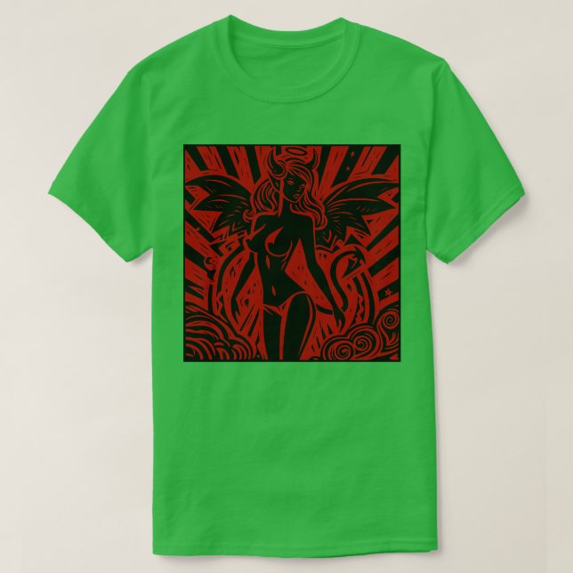 Camiseta Lino Cut Devil Chica 2 (Diseño del anverso)
