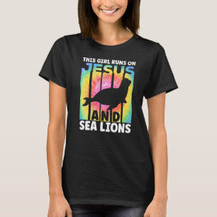 Camiseta Lino de león marino para mujeres y Chicas