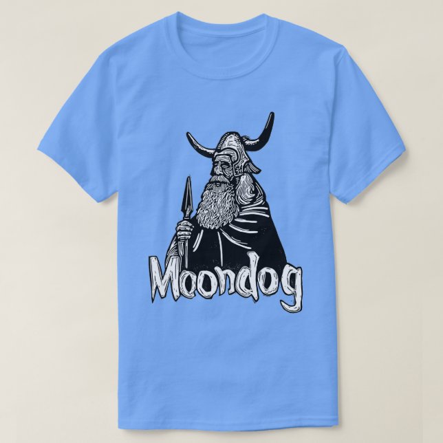 Camiseta Linocut de perro lunar (Diseño del anverso)