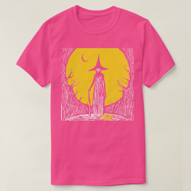 Camiseta Linocut Witch 3 (Diseño del anverso)