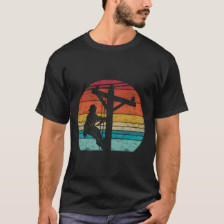 Camiseta Linterna de cable eléctrico de estilo retro