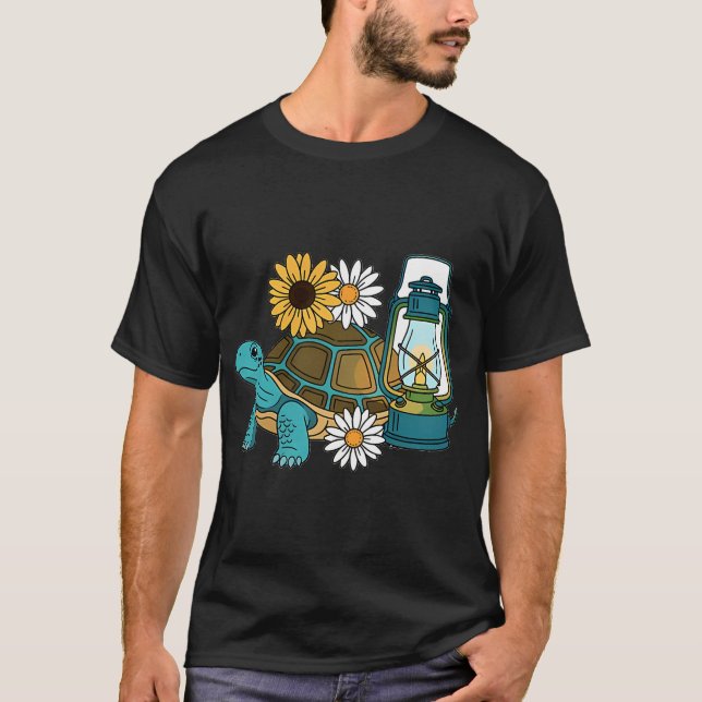 Camiseta Linterna de camping de tortuga regalo (Anverso)