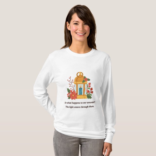 Camiseta Linterna Dorada | Luz Sanadora y Esperanza Espirit (Anverso completo)