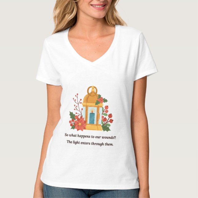Camiseta Linterna Dorada | Luz Sanadora y Esperanza Espirit (Anverso)
