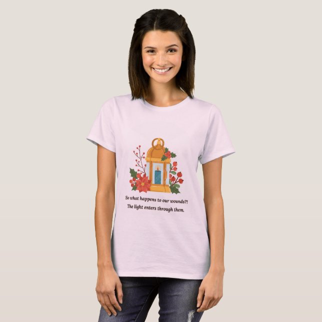Camiseta Linterna Dorada | Luz Sanadora y Esperanza Espirit (Anverso completo)