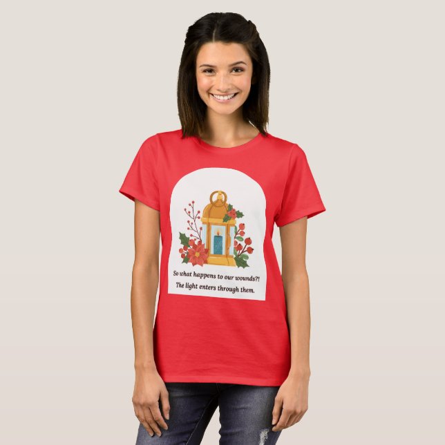 Camiseta Linterna Dorada | Luz Sanadora y Esperanza Espirit (Anverso completo)