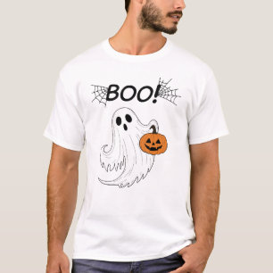 Camiseta Linterna Jack-o’ y Halloween con fantasma blanco