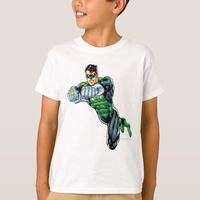 Camiseta Linterna verde - Cómic, ambos brazos hacia adelant (Anverso)