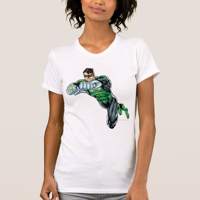 Camiseta Linterna verde - Cómic, ambos brazos hacia adelant (Anverso)