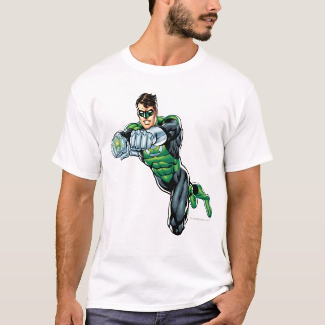 Camiseta Linterna verde - Cómic, ambos brazos hacia adelant (Anverso)