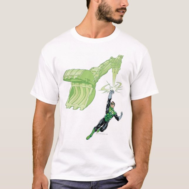 Camiseta Linterna verde - Comic, con máquina (Anverso)