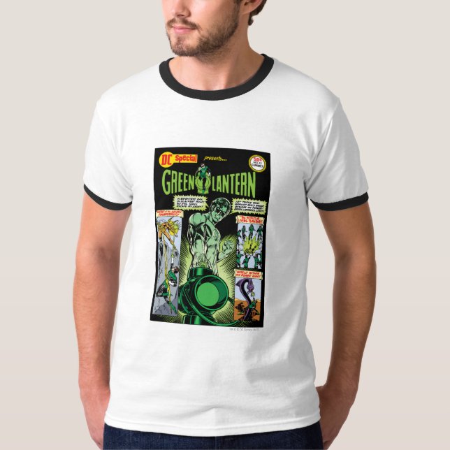Camiseta Linterna verde - Cómic sombreado verde (Anverso)