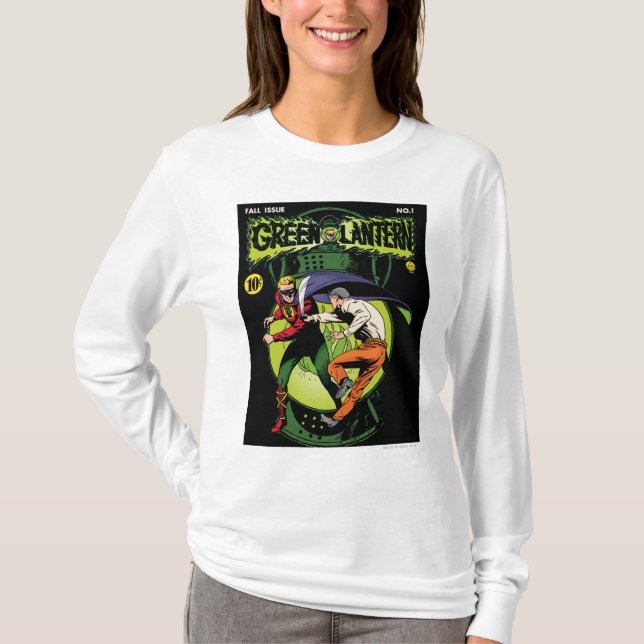 Camiseta Linterna verde con capa en lucha (Anverso)
