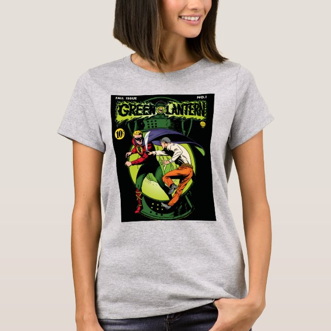 Camiseta Linterna verde con capa en lucha (Anverso)