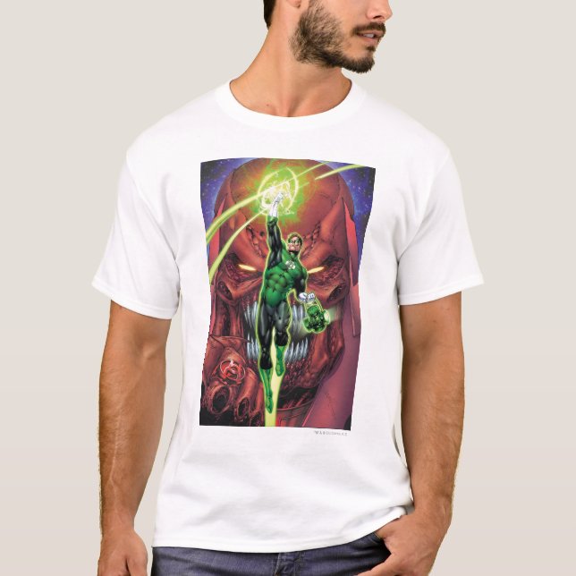 Camiseta Linterna verde con flujo de luz - Color (Anverso)