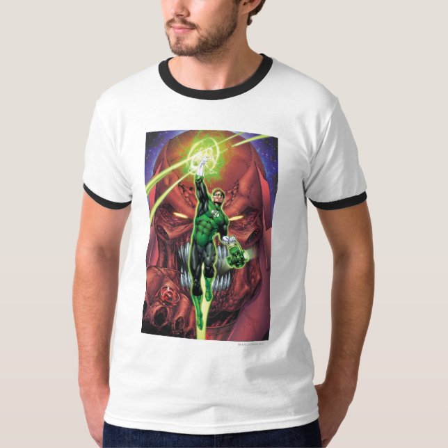 Camiseta Linterna verde con flujo de luz - Color (Anverso)