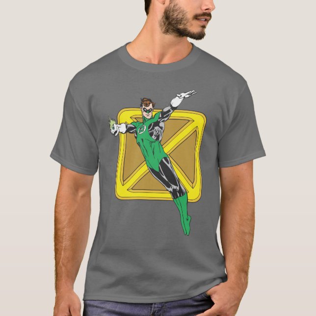 Camiseta Linterna verde con fondo (Anverso)