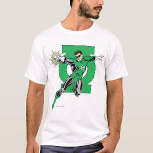 Camiseta Linterna verde con fondo de logotipo