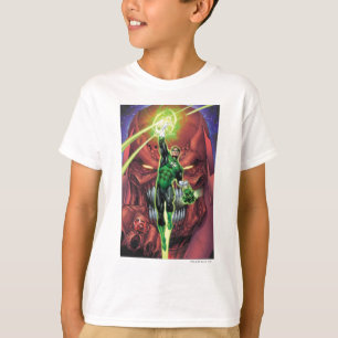 Camiseta Linterna verde con la corriente del color claro