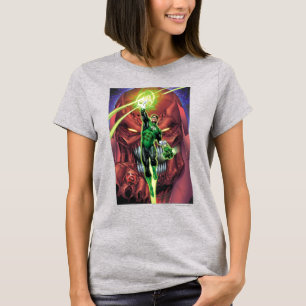 Camiseta Linterna verde con la corriente del color claro
