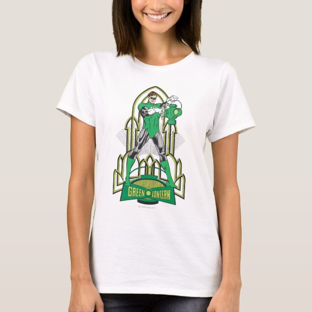 Camiseta Linterna verde con letras (Anverso)