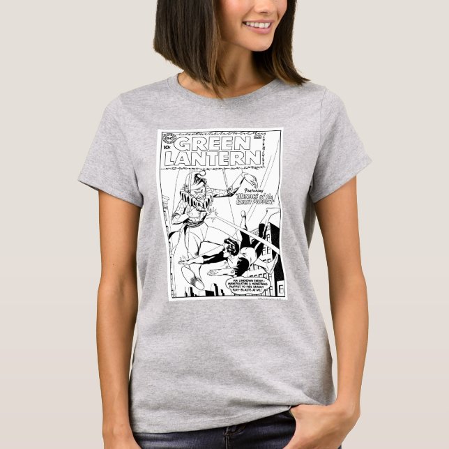 Camiseta Linterna verde contra payaso, negro y blanco (Anverso)