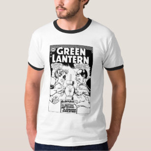 Camiseta Linterna verde contra Sinestro, blanco y negro